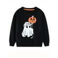 thumbnail image 4 of HWJAD Toddler Baby Halloween Glow in the Dark Tops Boy Skeleton Sweatshirt Crewneck Pullover Sweater Long Sleeve Shirt Fall Clothes 2-7 Years, 4 of 8