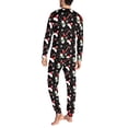 thumbnail image 4 of Renewold Snowman Santa Hat Family Matching Pajamas Matching Sets Thermal Christmas Sleepwear Long Sleeve Nightwear 2 Pcs Comfy Pj Pants Set for Men Size 6XL, 4 of 5