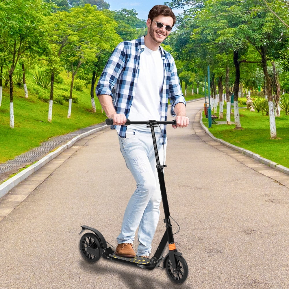 2 Wheel Foldable Height Adjustable Kick Scooter City Commuter 8 Inch