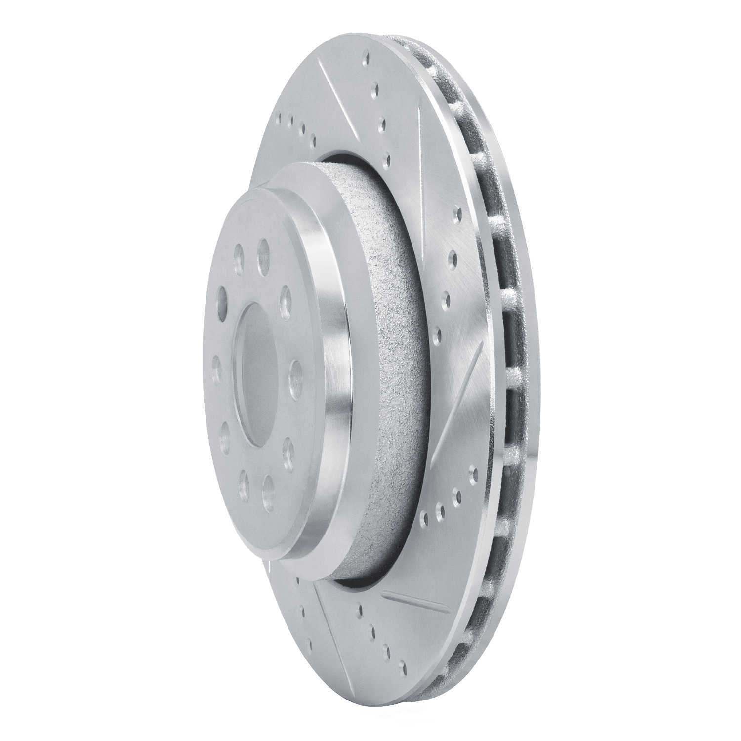 Dynamic Friction Company 631-79003R DFC Brake Rotor - Drilled And Slotted - Silver