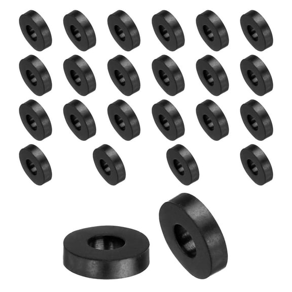 24 Packs Rubber Spacers 20mm OD, 8.5mm ID, 5mm Height Round Anti Vibration Spacer Thick Rubber Washers