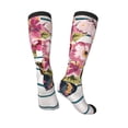 thumbnail image 4 of Balery Bird and Floral Printed Novelty Socks Men's Women's Crew Socks Sports Socks Knee High Socks Cotton Socks Quirky and Cool Socks, 4 of 9