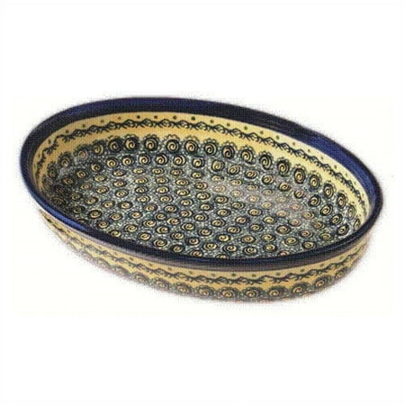 Euroquest Imports Polish Pottery 11'' Oval Baking Pan