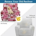 thumbnail image 5 of Renewold Sofa Recliner Cover Heavy Duty Cover for Recliner 4 Pieces Washable Reclining Couch Slipcover Polyester Spandex Furniture Protector for Valentine's Day Decor, Heart Patchwork Pink, 5 of 8