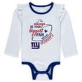 thumbnail image 2 of Newborn & Infant WEAR by Erin Andrews New York Giants Three-Piece Long Sleeve Bodysuit, Tutu and Sweatpants Set, 2 of 5