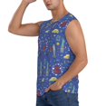 thumbnail image 3 of Fotbe New-York City Men's Camiseta sin Mangas Estampada para Hombres, Playera Casual para Gimnasio, Entrenamiento, Playa-X-Large, 3 of 7