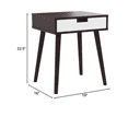 thumbnail image 4 of Espresso Color Hardwood End Table, Night Stand with Drawer, By Legacy Decor, 4 of 4