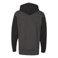 thumbnail image 3 of Independent Trading Co. Heavyweight Hooded Sweatshirt IND4000 Charcoal Heather/ Black XS, 3 of 5
