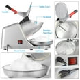 thumbnail image 2 of 300W Electric Ice Shaver Machine Shaved Ice Snow Cone Maker Ice Crusher Stainless Steel Blade 143 lbs New, Silver, 2 of 9