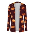 thumbnail image 4 of Look！Idoravan Lightweight Cardigans for Women Women's Fashion Printed Long Sleeved Cardigan Jacket Wine L, 4 of 6