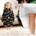 thumbnail image 6 of Game Controller Black Pattern Lamb Fleece Blanket Hoodies for Teens ,Teens Oversize Sherpa Wearable Hooded Blanket Sweatshirt with Super Pockets, 6 of 6