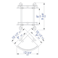 thumbnail image 2 of ALFI brand AB9548 Polished Chrome Corner Mounted Double Glass Shower Shelf Bathroom Accessory, 2 of 8