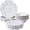 Creamy-18Piece, variant on 12 pcs Melamine Dinnerware Set, Elegant Scalloped Rim, Beaded Serving Plates and Bowls, Pearl Design, Durable Kitchen Dishes for Parties and Gatherings