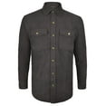 thumbnail image 1 of Victory Outfitters Mens' Chamois Flannel Button Down T-Shirt Charcoal Large, 1 of 2