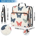 thumbnail image 2 of FORMRS Zipper Binder with Shoulder Strap 2-inch Ring 500 Sheet Capacity File Bag, Orange Butterflies, 2 of 5