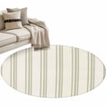 thumbnail image 6 of Sage Green Striped Round Rug 3ft Washable Circle Entryway Rugs Non Slip Modern Farmhouse Green Stripes Area Rug Indoor Floor Carpet for Bedroom Kitchen Living Room Home Office Dining Room Nursery, 6 of 8
