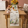 thumbnail image 2 of Spring Easter Table Runner 90 Inches Long Farmhouse Dress Scarves, Country Bunny Chick Floral Butterflies Burlap Dining Tablerunner for Coffee Table/Kitchen Island/Party Décor, 13" x 90", 2 of 8