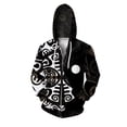 thumbnail image 5 of Sudadera con capucha y cremallera con estampado de tigre para hombre, con personajes de dibujos animados, estampado 3D, de manga larga, informal, holgada, 5 of 5