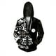 thumbnail image 4 of Sudadera con capucha y cremallera con estampado de tigre para hombre, con personajes de dibujos animados, estampado 3D, de manga larga, informal, holgada, 4 of 4