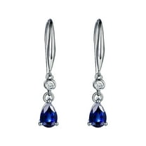 CILENON Dangle Fashion Diamond Gem Drop Earrings Birthday Party Fashion Earrings Jewelry Gifts (Blue,One Size)