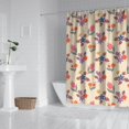 thumbnail image 2 of Pioneer Flower Floral Print Pattern Shower Curtain 84"x72", Bathroom Decorative Shower Curtain Set with 12 Hooks, Waterproof Washable, 2 of 6