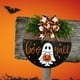 thumbnail image 4 of Placa De Puerta Fantasmal Blanca Caprichosa: Decoración De Madera Inquietante Para Halloween Para Una Entrada Espeluznante, 4 of 7