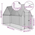 thumbnail image 2 of vidaXL Chicken Cage Silver Galvanized steel 157.5 x 39.4 x 74.8 in, 2 of 5