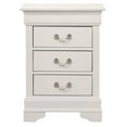 thumbnail image 3 of Glory Furniture Louis Phillipe 3 Drawer Nightstand in White, 3 of 5