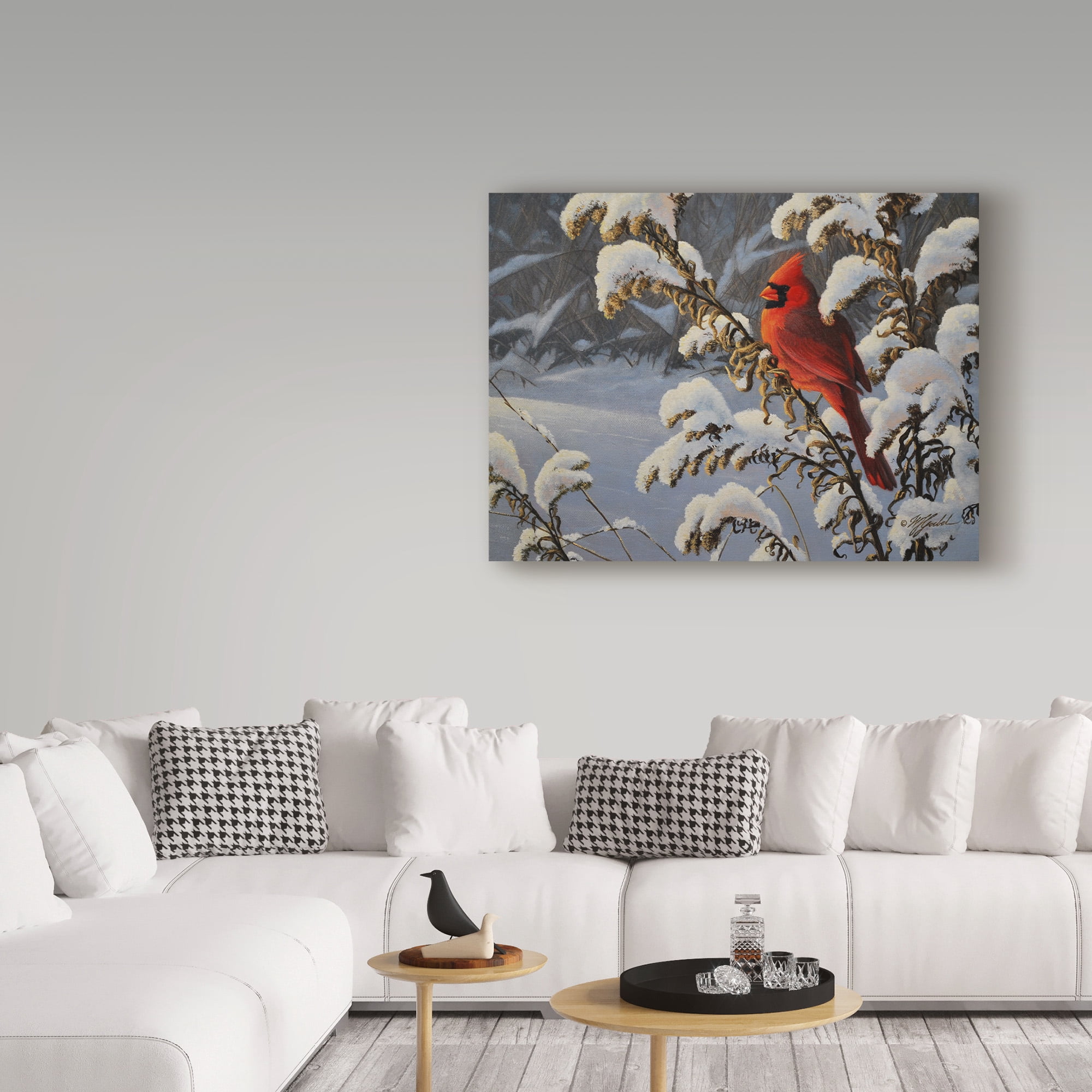 Trademark Fine Art 'Winter Red Cardinal' Canvas Art by Wilhelm Goebel