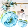 thumbnail image 2 of Artificial Faux Silk Peony Flower Heads for DIY Wedding Party Catering Decorations, Fake Floral Heads Simulated Rose Heads Silk Daisy Flower, 1Pc for Home Party Tabletop Decor(Blue1,2.3x2.3"), 2 of 9