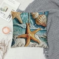 thumbnail image 2 of Qinduosi Beach Decorative Throw Pillow Cover Set of , Starfish Porch Outdoor Home Decor, Ocean sonal Couch Cushion Case, 2 of 5