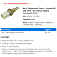 thumbnail image 2 of Water Temperature Sensor - Compatible with 2010 - 2011 Honda Accord Crosstour 3.5L V6, 2 of 2