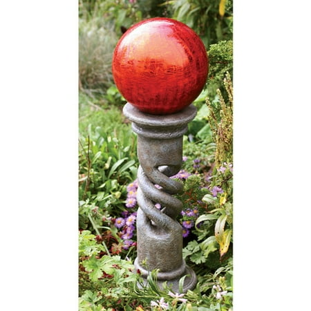 Echo Valley 9182 Slate Polyresin Spiral Globe Column