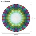 thumbnail image 6 of Colorful Radial Tie Dye Pattern Round Tablecloth 60"x60",Wrinkle Wipeable Table Cloth for Kitchen Dining Room Picnic Patio Party, 6 of 6