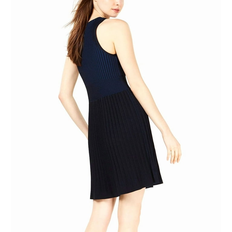 French Connection Womens Pleated Fit & Flare Dress, Blue, 0 - Walmart.com