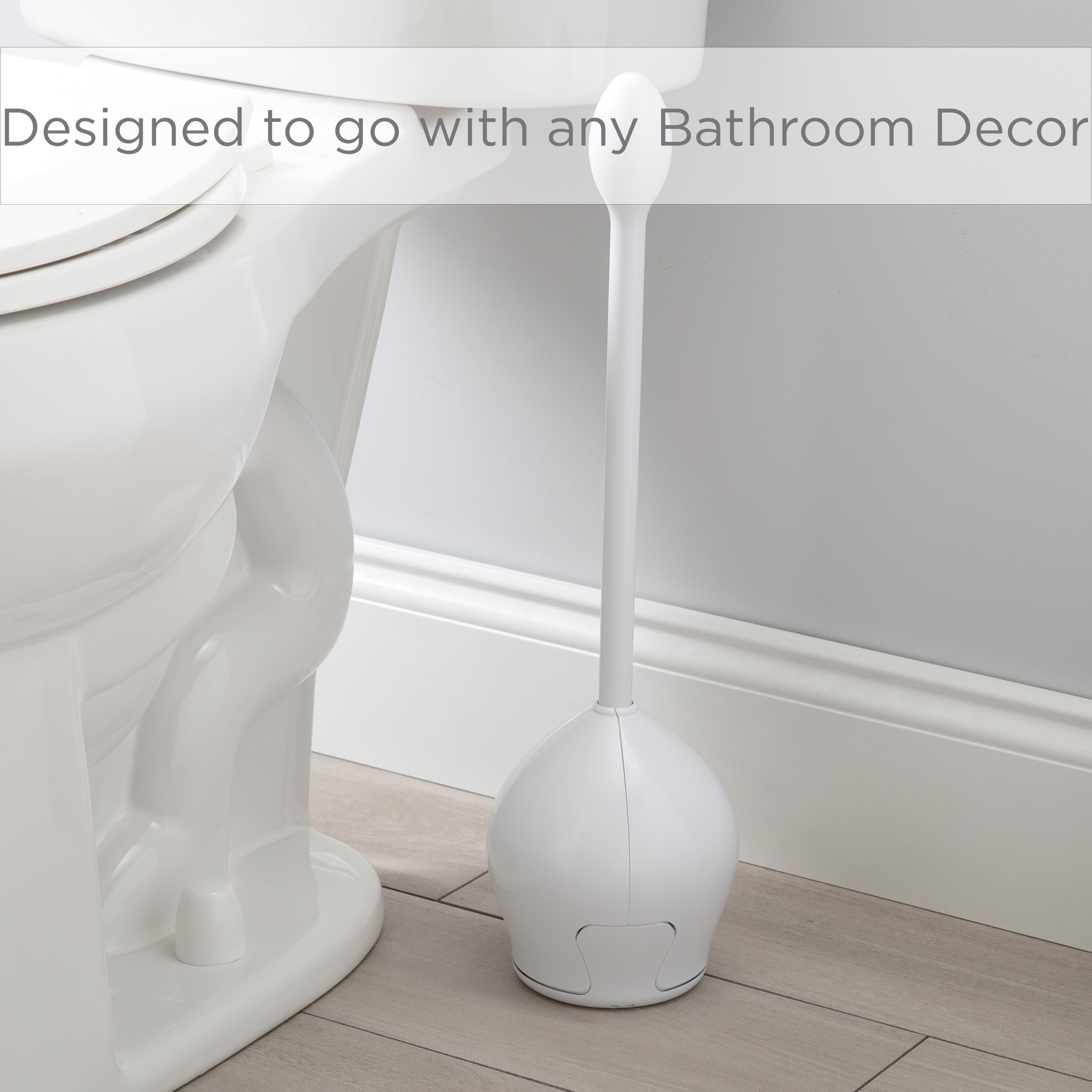 Bath Bliss 2 Pack Firm Grip Tulip Toilet Bowl Brush in White