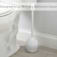 thumbnail image 3 of Bath Bliss 2 Pack Firm Grip Tulip Toilet Bowl Brush in White, 3 of 6