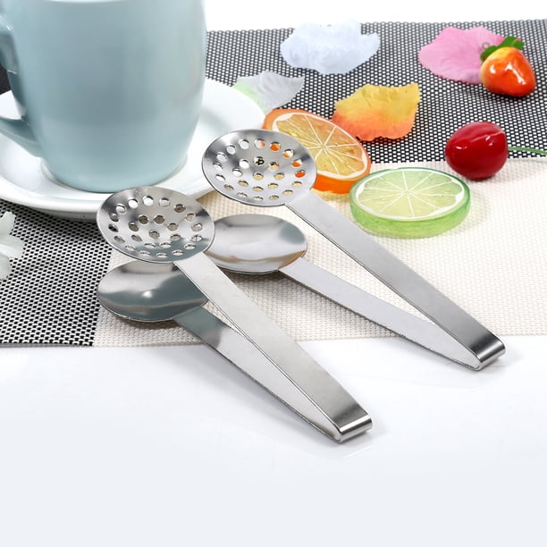 Pinzas Multiusos ANGGREK para Bolsitas de Té Acero Inoxidable 2 Piezas Plata