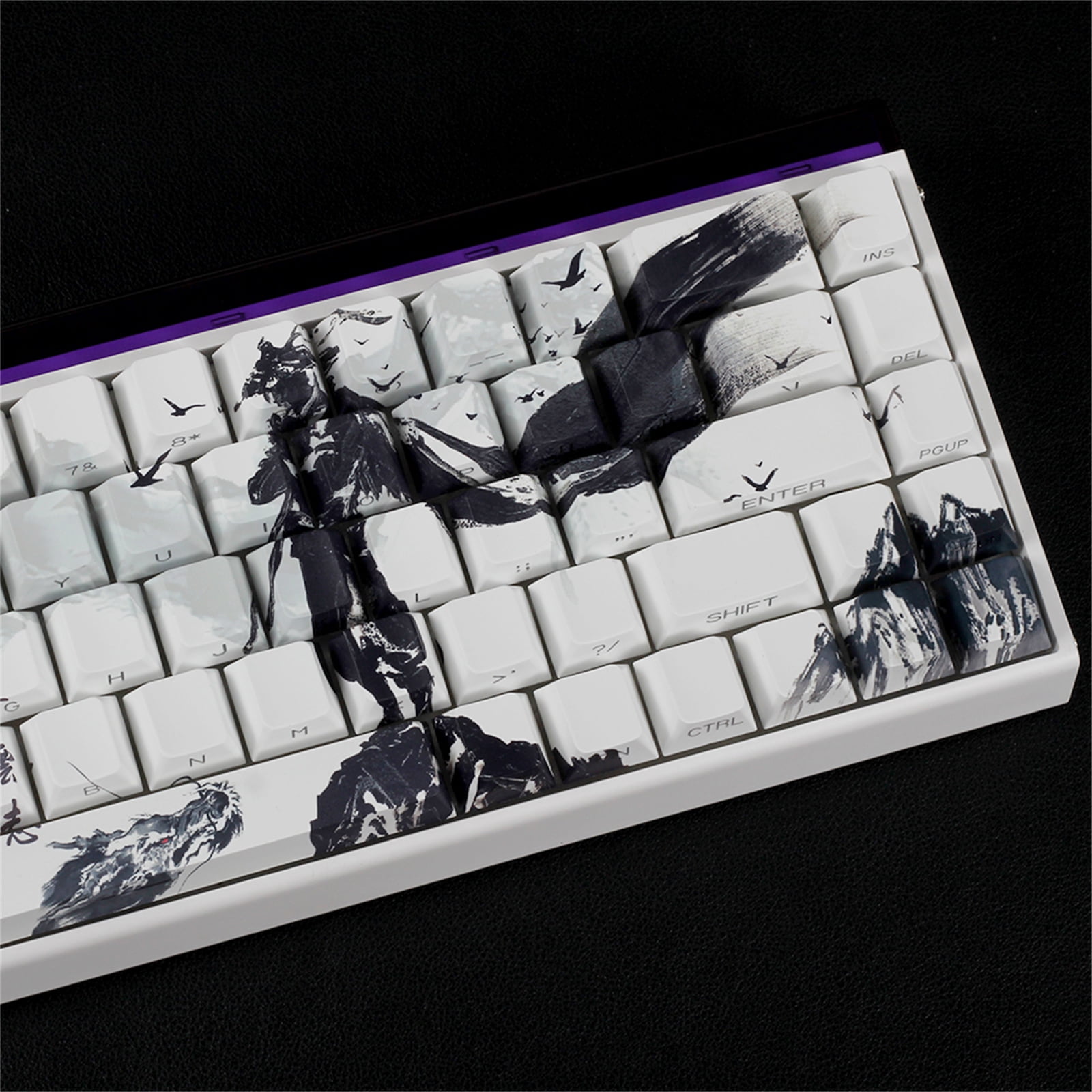 PBTs Keycaps Original Profile Dyes Sublimations Side Printing Keycaps For 60% 68% Mechanical Keyboards