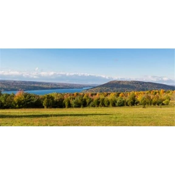 The Bluff On Keuka Lake in Autumn Finger Lakes New York State USA Poster Print - 15 x 7