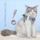 thumbnail image 4 of Irfora Juego de arnés con correa para gatos, seguro, transpirable, ajustable con tira reflectante, arnés para chaleco para gatos a prueba de escape para caminar Irfora Correa de gato, 4 of 6