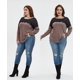 thumbnail image 3 of Top RITERA para mujer, talla grande, manga larga, encaje, cuello redondo, 3XL, 3 of 4
