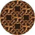 thumbnail image 1 of Ahgly Tapis Rond Lavable en Machine Intérieur Transitionnel Rouge Nuit, 4 Pieds Rond, 1 of 7