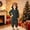 Black a, variant on Family Matching Christmas Onesie Pajama, Hooded Full Zip Long Sleeve Jumpsuit, Allover Colorful Christmas Tree Print, Pajama for Women Men