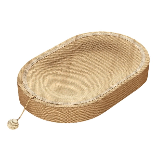 GROWTH TANK Cat Scratcher Lounge Bed Oval Cat Scratching Bed for Playing Cats Scratching without Ear