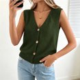 thumbnail image 6 of Women's Plus Size Vest Cozy V-Neck Knit Button Down Sleeveless Casual Sweater Vest for Layering & Daily Wear, 6 of 9
