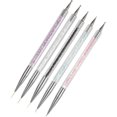 thumbnail image 1 of 5pcs Nail Art Brushes | Double Ended Nail Art Dotting Tool set | Nail Art Pen for Painting Nails | Manicure Drill Drawing Nails Brush Pen for Nail Art, 1 of 5