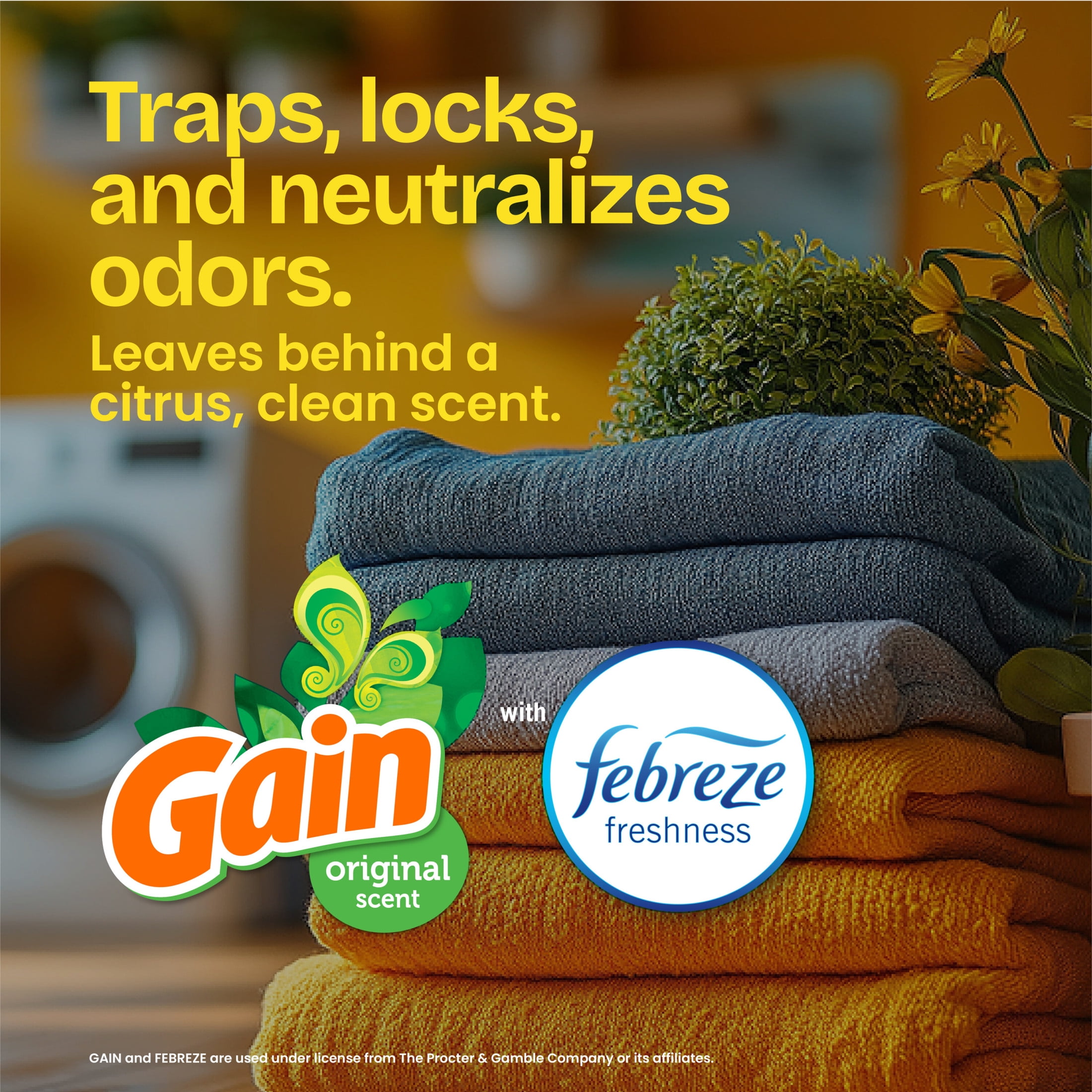 (6 pack) Glad ForceFlex Tall Kitchen Drawstring Trash Bags, 13 Gal, Gain Original with Febreze, 40 Ct
