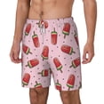 thumbnail image 2 of Balery Watermelon Ice Cream Mens Swim Trunks Swim Shorts for Men Quick Dry Inseam Beach Shorts with Compression Liner Pocket-3X-Large, 2 of 9