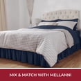 thumbnail image 7 of Mellanni Iconic Collection Ruffled Microfiber Bed Skirt 15" Drop, King, Navy Blue, 7 of 7